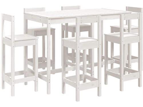 vidaXL - 7-delige - Barset - massief - grenenhout