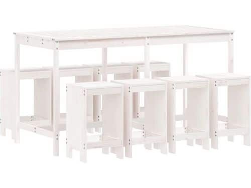 vidaXL - 9-delige - Barset - massief - grenenhout