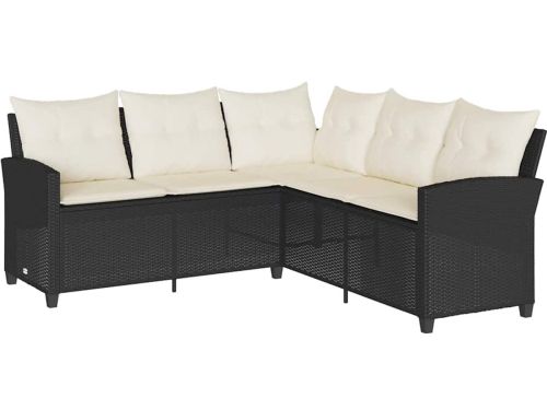 vidaXL - Loungebank - met - kussens - L-vormig