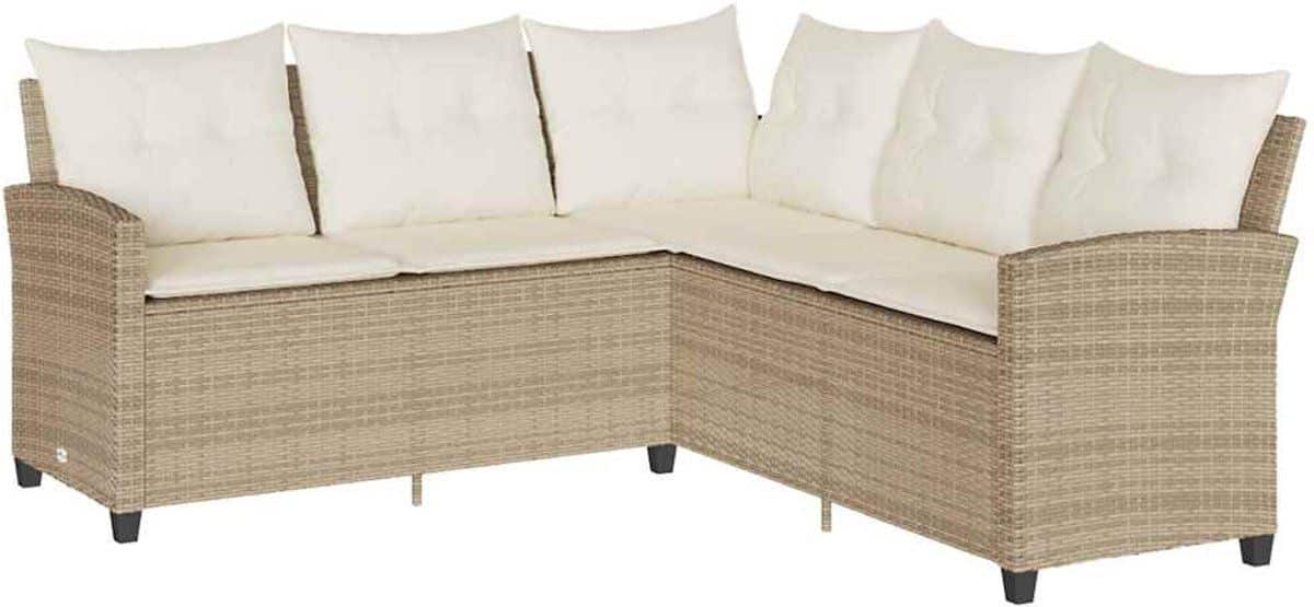 vidaxl loungebank met kussens l vormig