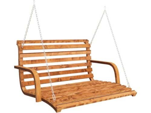 vidaXL - Schommelbank - 126x63x92 - cm - gebogen