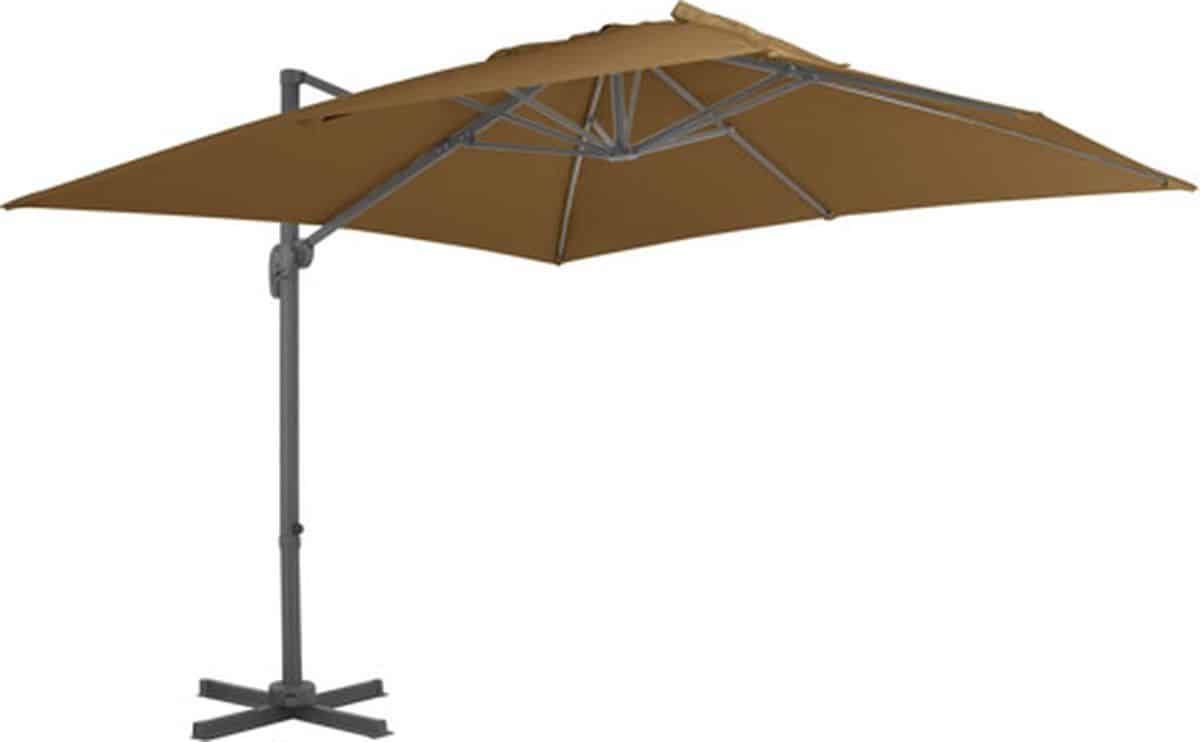 vidaxl zweefparasol met aluminium paal