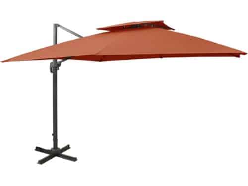 vidaXL - Zweefparasol - met - dubbel - dak
