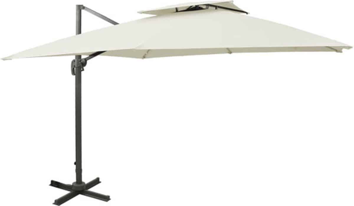 vidaxl zwevende parasol met dubbele