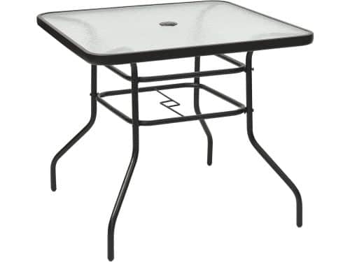 Vierkante bijzettafel met glasplaat en metalen frame - Ideaal voor