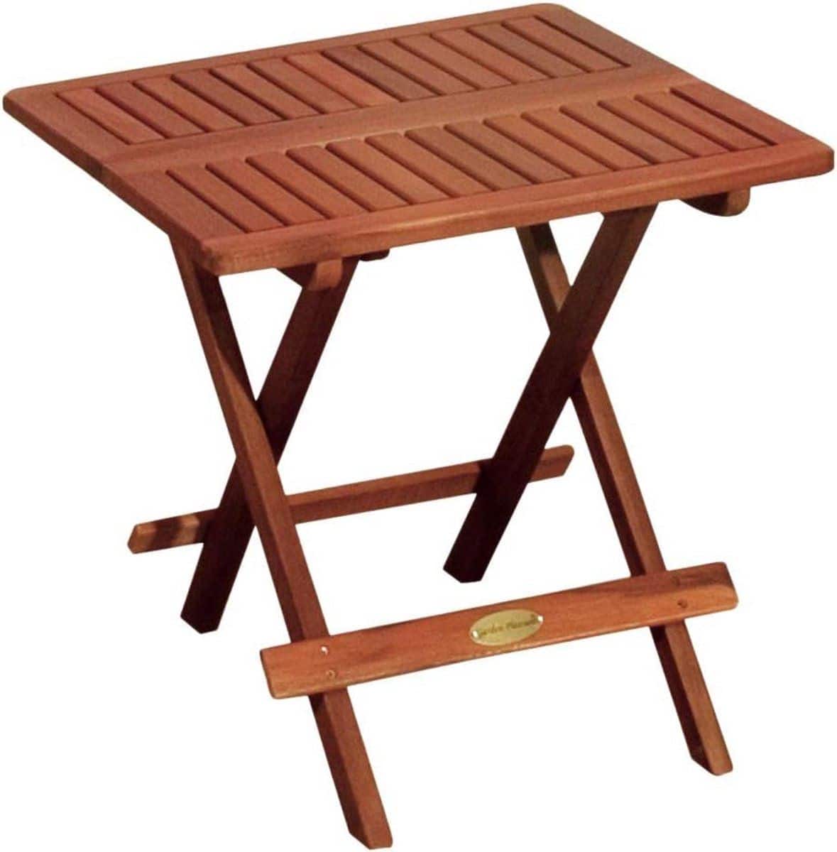 vierkante klaptafel van eucalyptus hout voor binnen en buiten
