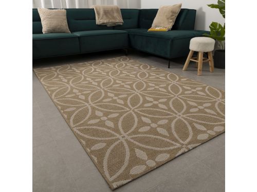Vloerkleed Buiten - Buitenkleed Laagpolig Beige Vloerkleed Koho Outdoor Tapijt