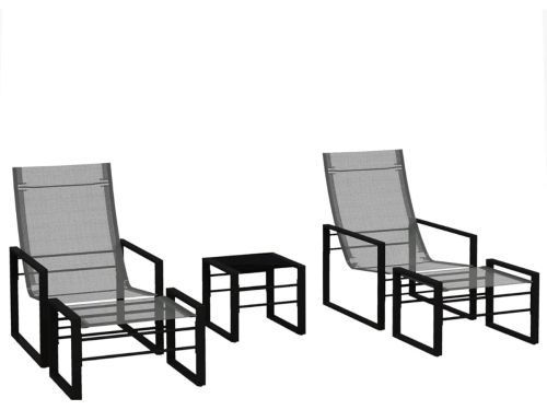 VLSelect® Tuintafel Met Stoelen - Tuin Set - Balkonset