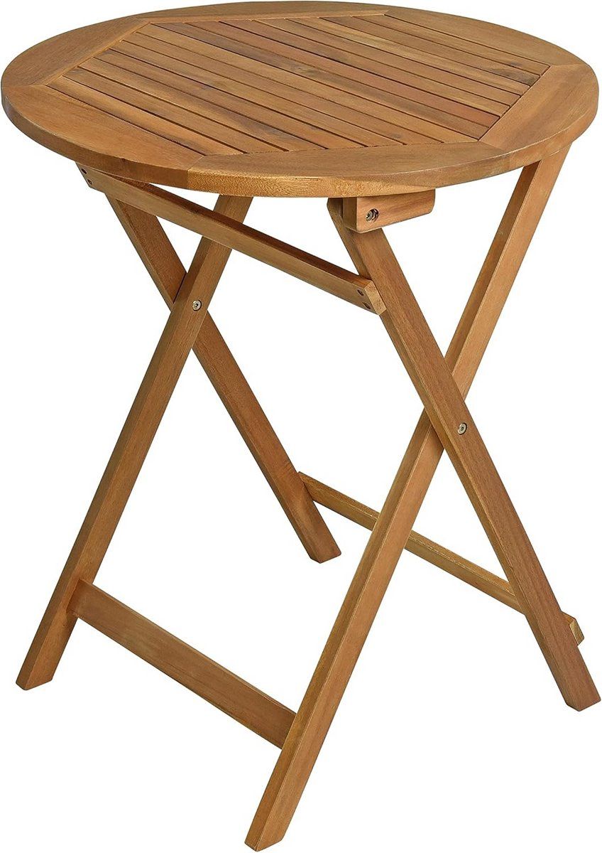vouwbare houten balkon tafel 60 cm diameter, tuinmeubels