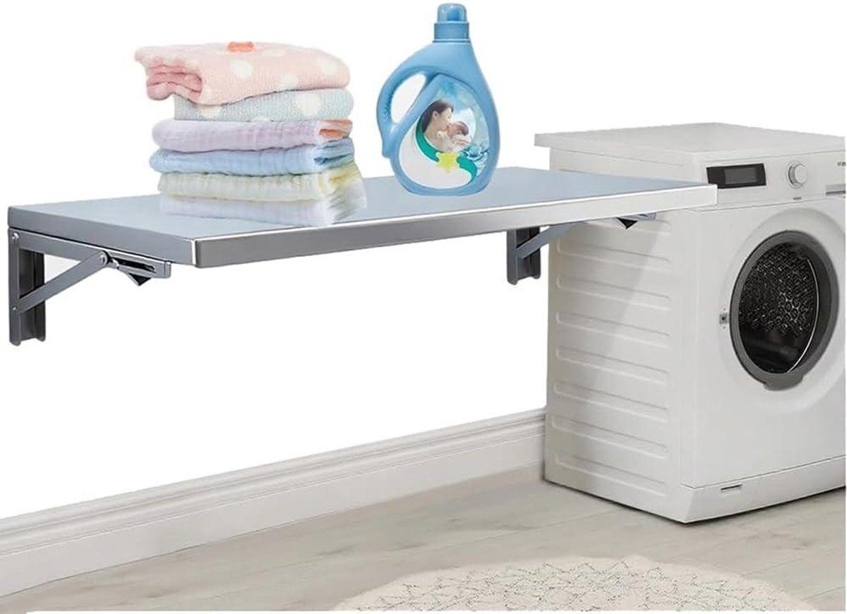 vouwtafel wandmontage klaptafel werkbank ruimte besparen roestvrij