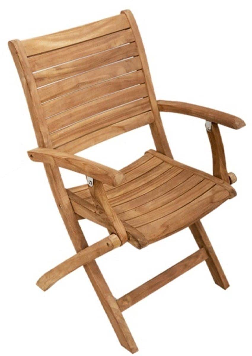 vtw living lounge tuinstoel van teakhout beige
