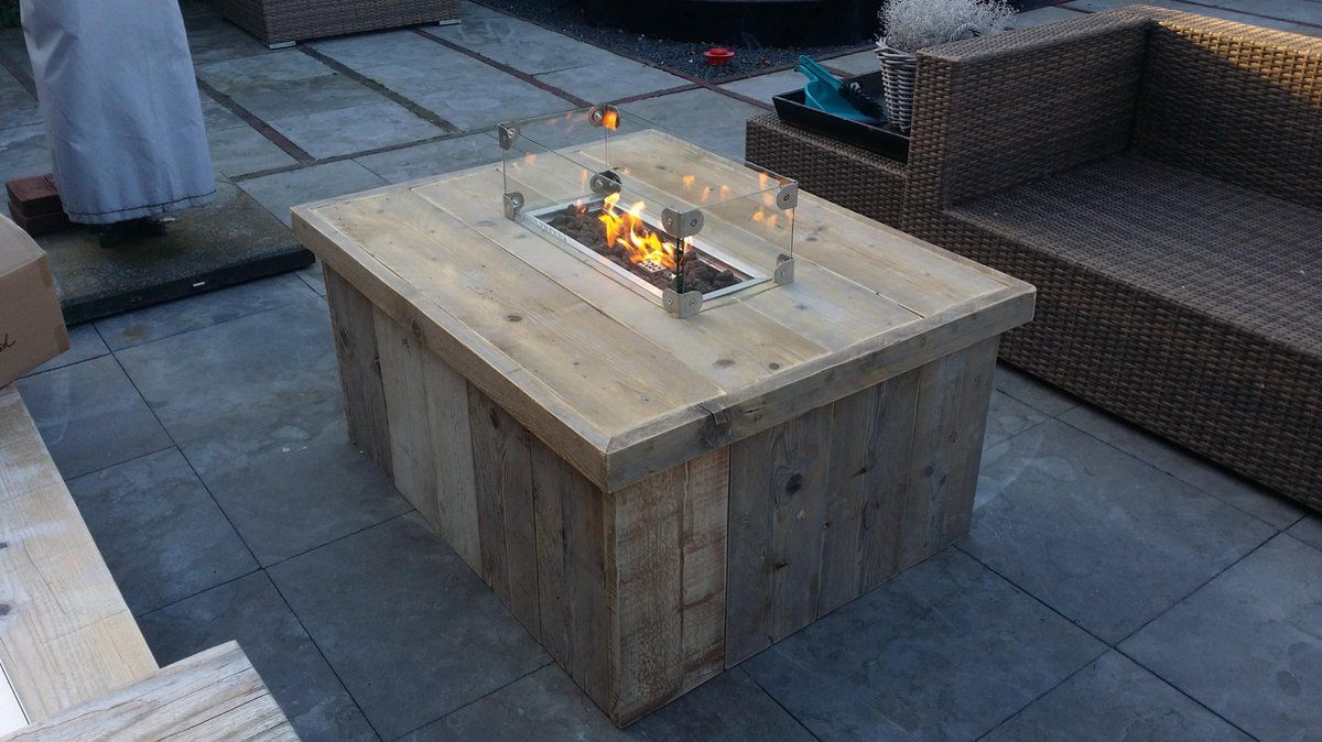 vuurtafel block gebruikt steigerhout 80x100x50