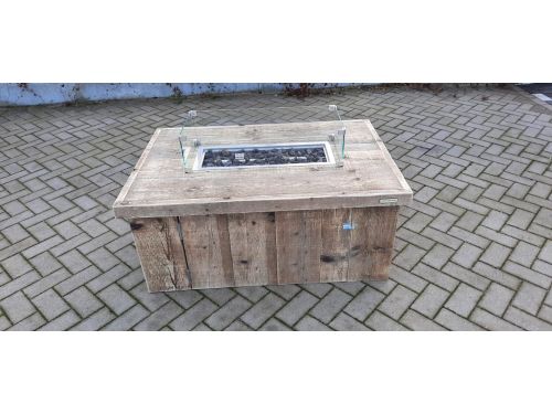 Vuurtafel Block Gebruikt Steigerhout 80x120x50