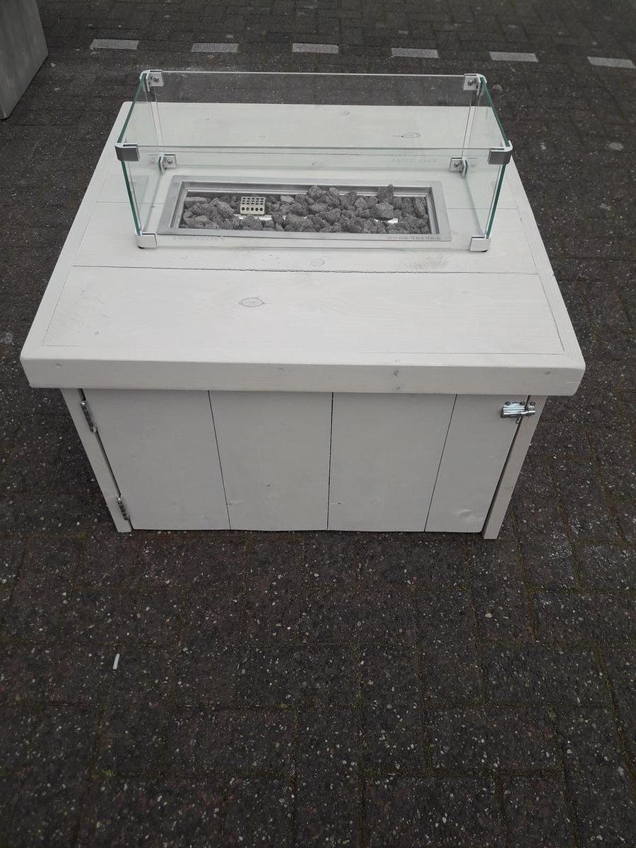 vuurtafel block terrasverwarmer white wash steigerhout 80x80x50cm