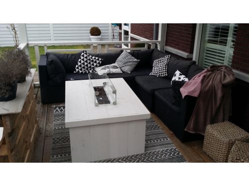 Vuurtafel Block White Wash 80x100x50