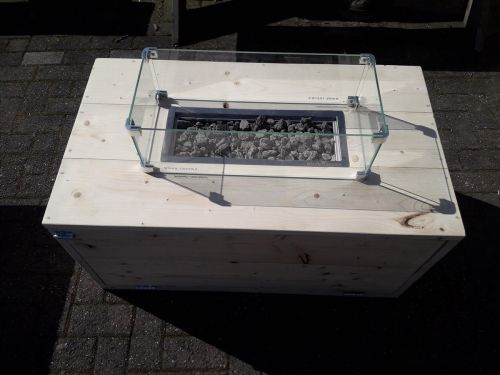 Vuurtafel Boxxx Terrasverwarmer Nieuw, Blank steigerhout 60x100x50cm