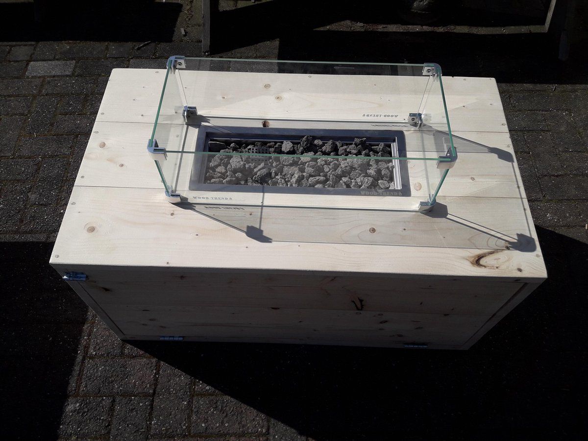 vuurtafel boxxx terrasverwarmer nieuw, blank steigerhout 60x100x50cm