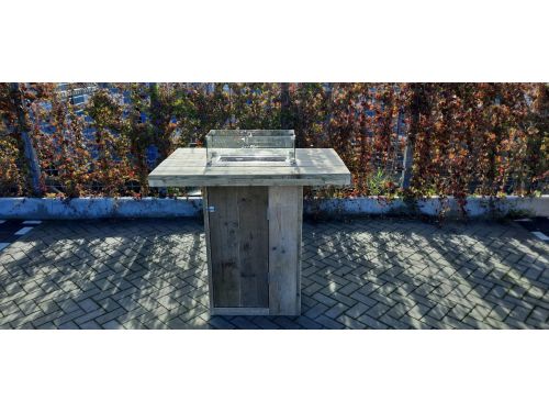 Vuurtafel Sta Tafel ''Celebration'' Terrasverwarmer Gebruikt steigerhout 80x120x110cm
