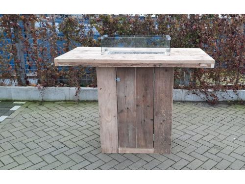 Vuurtafel Sta Tafel ''Celebration'' Terrasverwarmer Gebruikt steigerhout 80x150x110cm