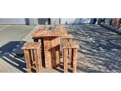 Vuurtafel Sta tafel set "Celebration" van Douglas BurnD hout 80x120cm