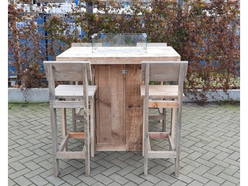 Vuurtafel Sta tafel set "Celebration" van Gebruikt steigerhout 80x120cm