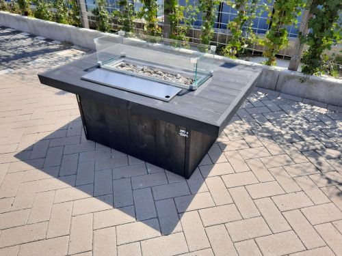 Vuurtafel Tree Terrasverwarmer Antraciet Wash steigerhout 80x120x50cm
