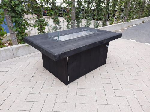 Vuurtafel Tree Terrasverwarmer Black Wash steigerhout 80x120x50cm