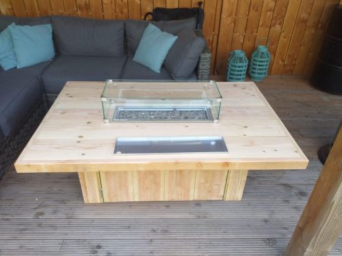 Vuurtafel Tree Terrasverwarmer Douglas hout 100x150x50cm