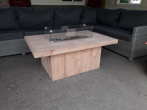 Vuurtafel Tree Terrasverwarmer Douglas hout 80x120x50cm