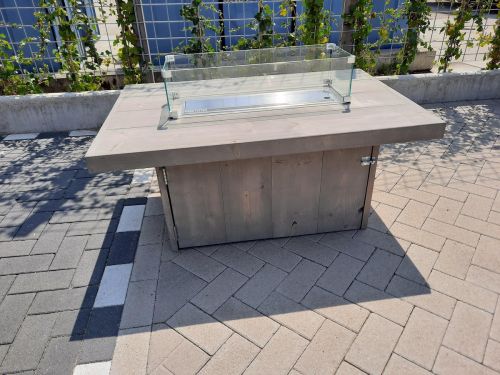 Vuurtafel Tree Terrasverwarmer Grey Wash steigerhout 80x120x50cm