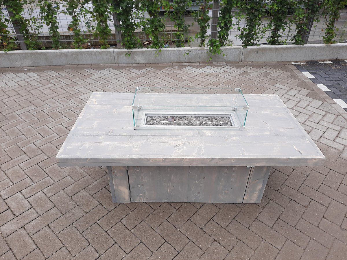 vuurtafel tree terrasverwarmer grijs geschuurd steigerhout 80x150x50cm