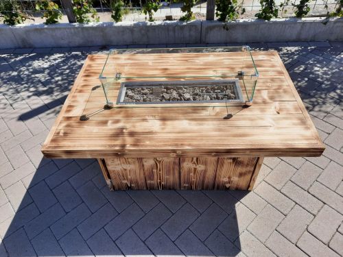 Vuurtafel Tree Terrasverwarmer New BurnD Nieuw, Blank steigerhout 80x120x50cm