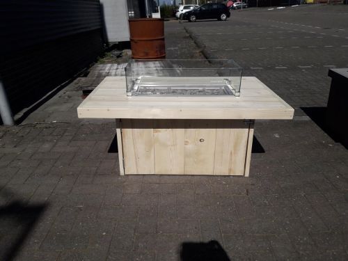 Vuurtafel Tree Terrasverwarmer Nieuw, Blank steigerhout 80x120x50cm