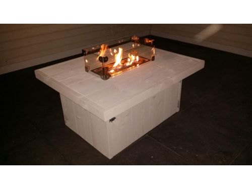 Vuurtafel Tree Terrasverwarmer White Wash steigerhout 80x100x50cm