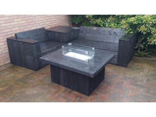Vuurtafel Tree Zwart 80x100x50