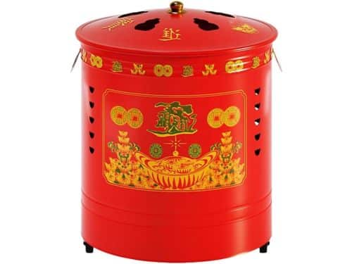Vuurvat, Vuurkorven, Papierbrander, Verbrandingsoven, Inclusief Driepoot Vuurhaak, voor Bladeren