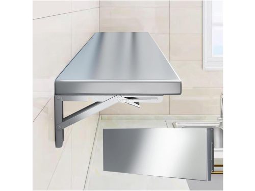 Wandbureau Inklapbaar - Klaptafel Wandmontage - Ruimte Besparen - Roestvrij