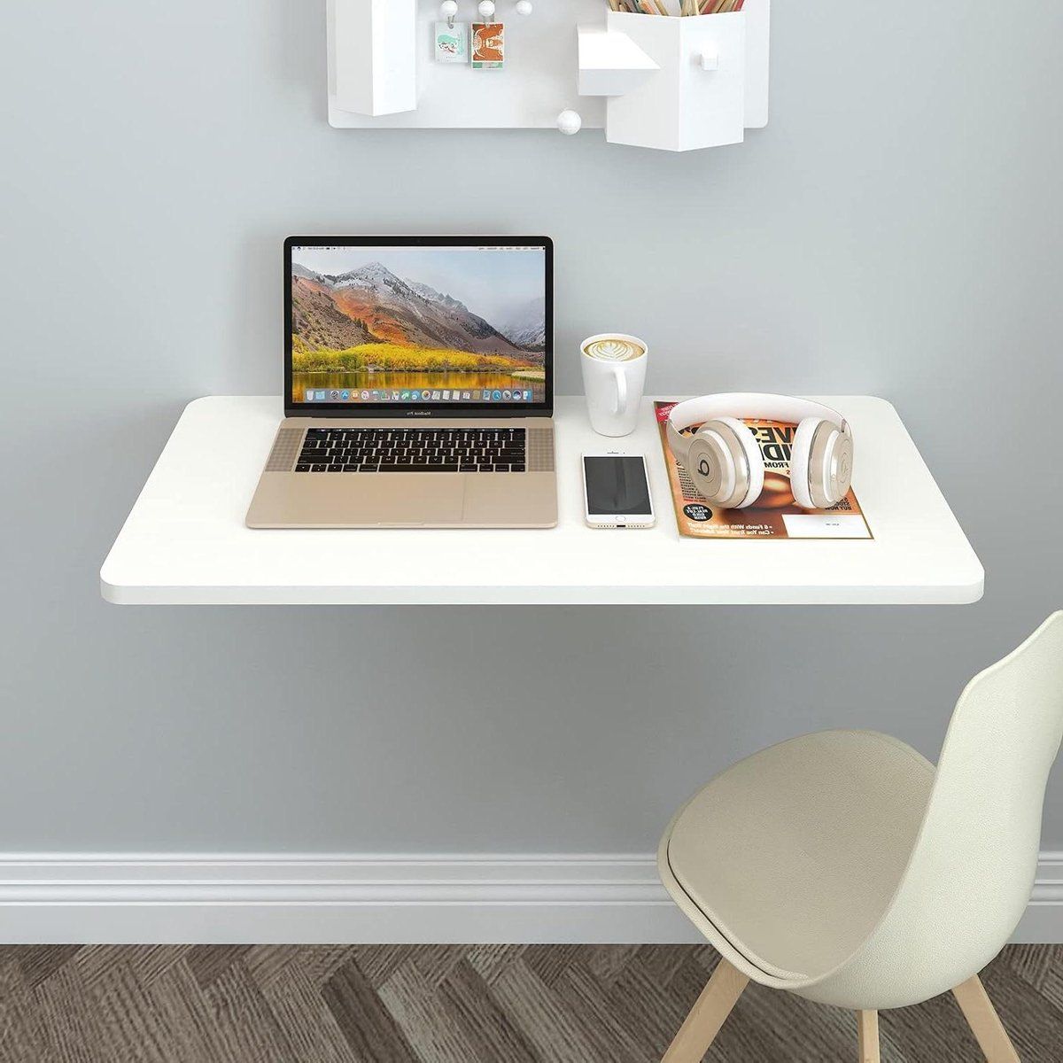 wandbureau klaptafel opklapbare werktafel ruimte besparen opklapbaar