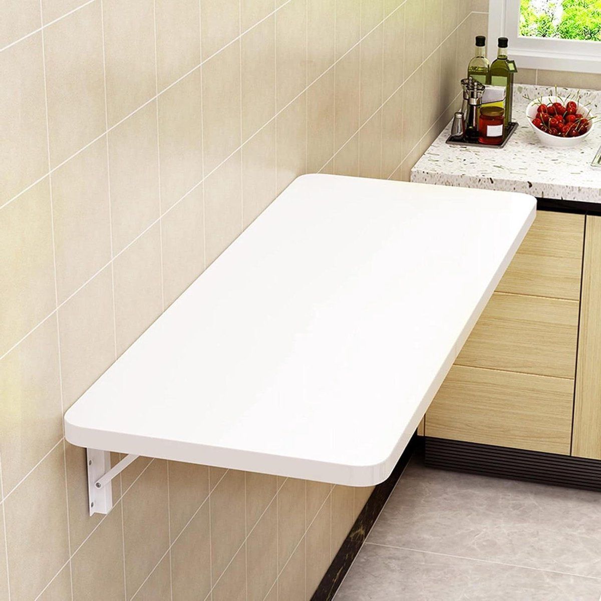 wandtafel klaptafel opvouwbare tafel ruimte besparen eenvoudig