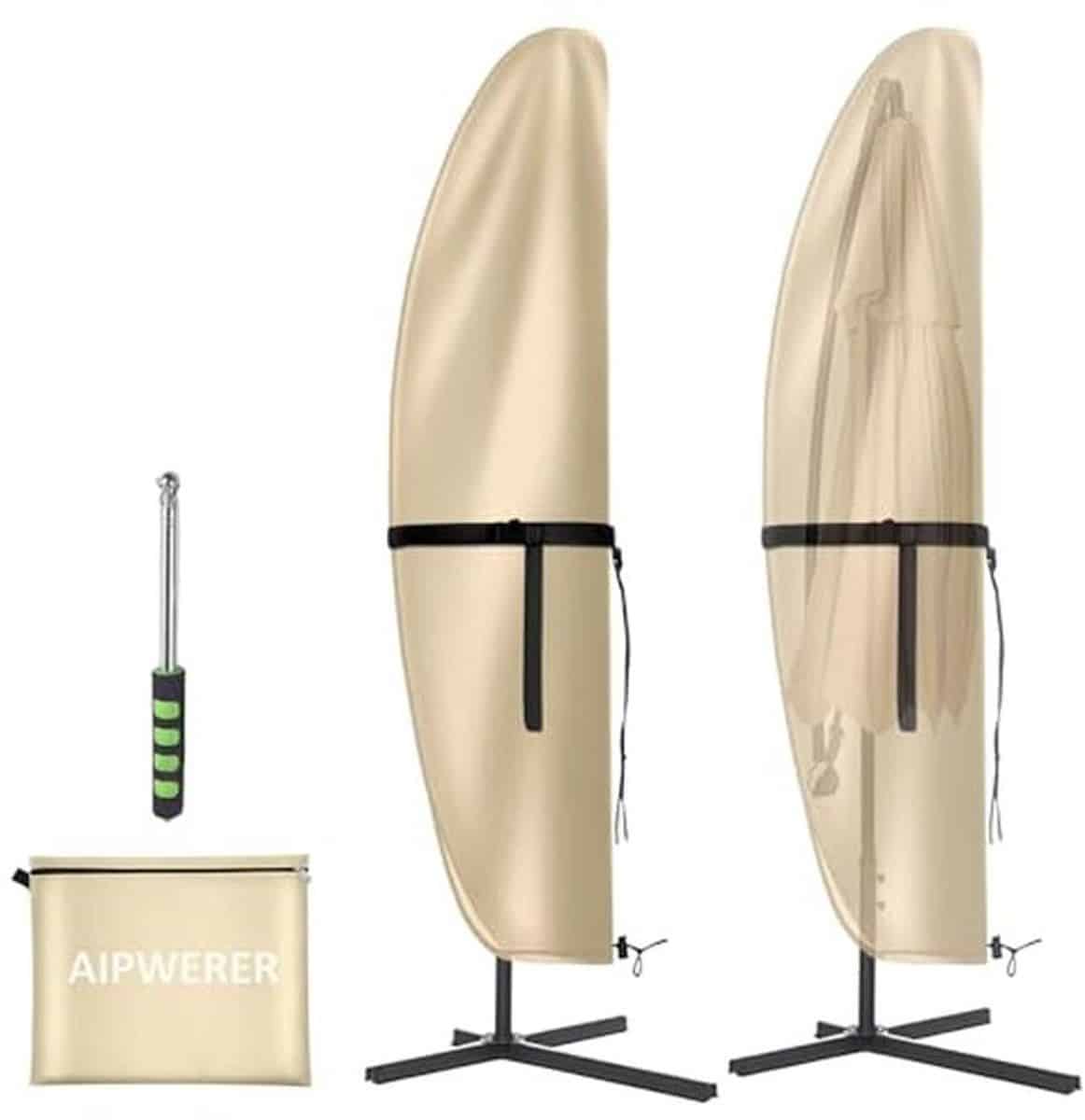 waterdichte parasolhoes met ritssluiting uv bestendig en ideaal voor