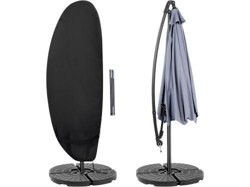 Waterdichte parasolhoes voor parasols tot 300 cm, Zwarte beschermhoes