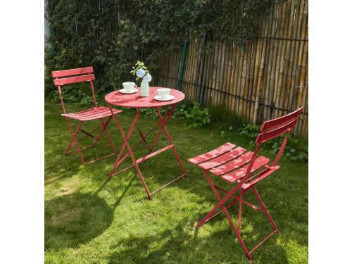 Weerbestendig, balkonmeubelset 3-delig voor klein balkon, bistrotafel met 2 stoelen