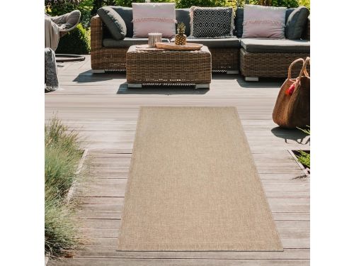 Weerbestendig Buitenkleed in Sisal-Look voor Tuin, Terras en Balkon 80x250