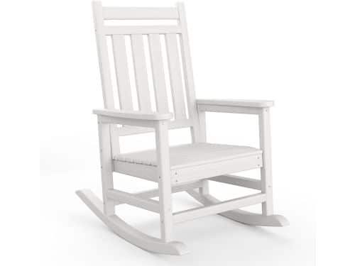 Weerbestendige set schommelstoelen van HDPE-kunsthout voor het terras
