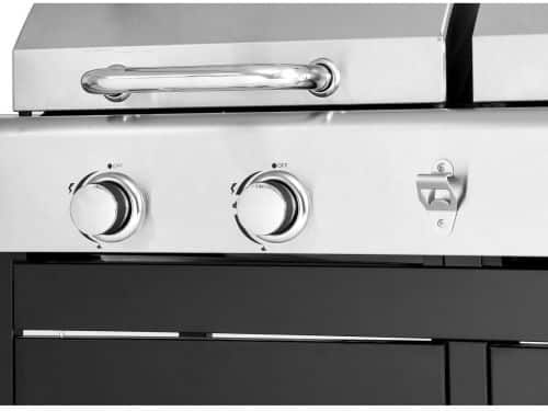 WesternDualFire 2-in-1 Gas & Houtskool BBQ Grillwagen Verstelbaar Hoogte