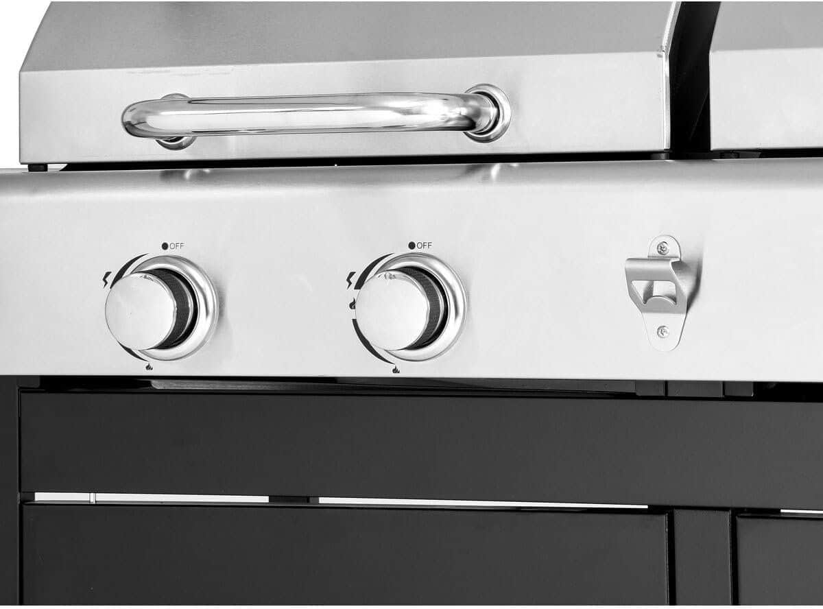 westerndualfire 2 in 1 gas & houtskool bbq grillwagen verstelbaar hoogte