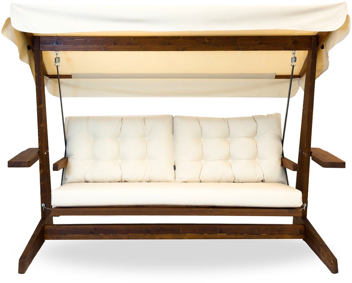 westmann viva 2400 houten 3 zits hollywood schommelbank beige