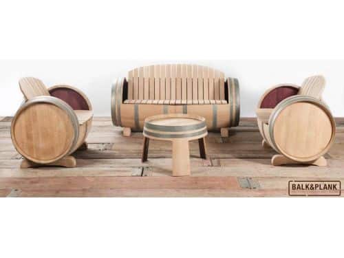 Wijnvat Loungeset XL "Ruby" 225l., 2 x Stoel