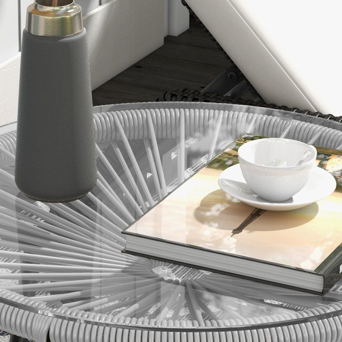 wishdor bijzettafel gehard glas boho voor