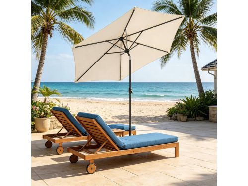 Wishdor Ronde parasol - LED-licht - zwengelmechanisme - kantelbaar